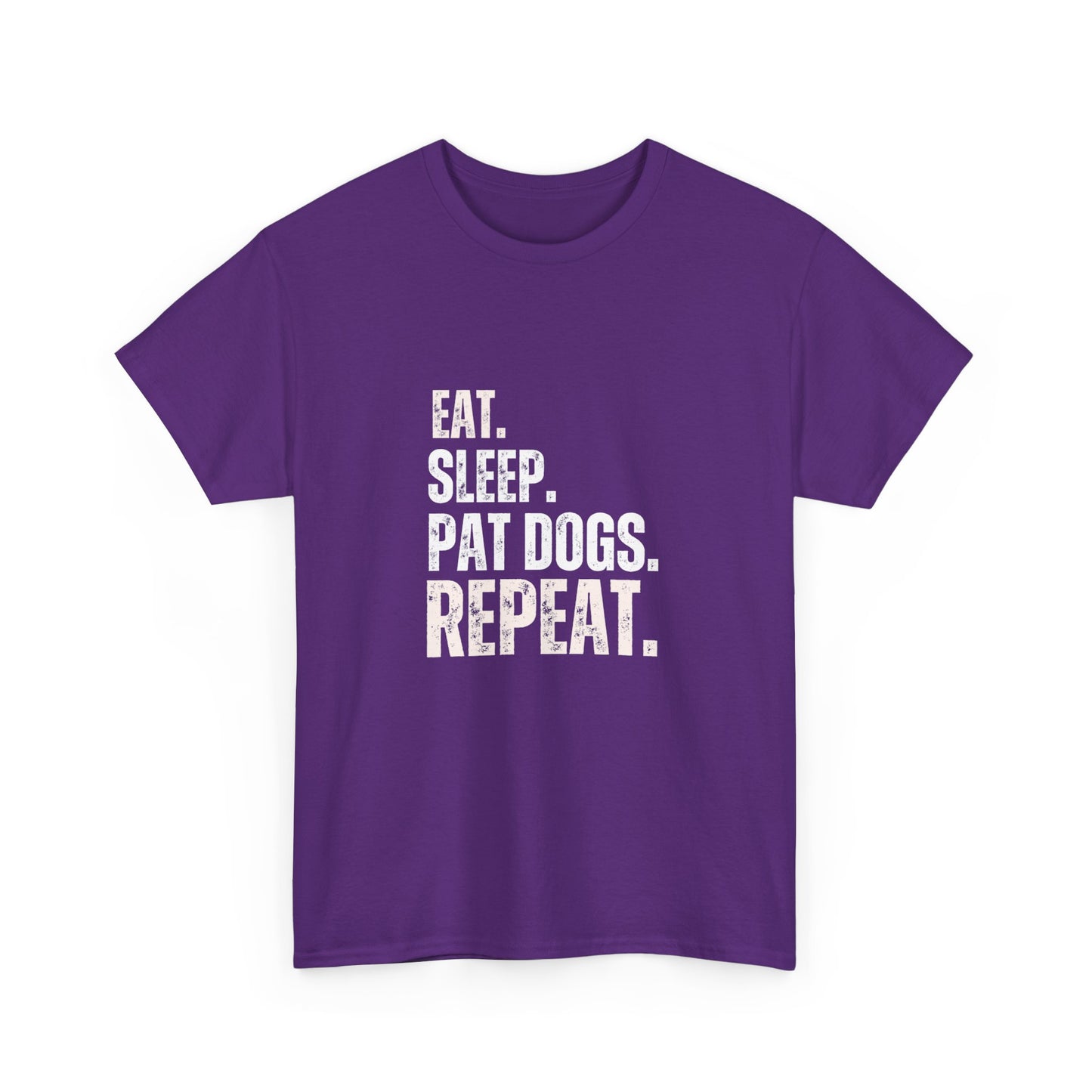 "Eat. Sleep. Pat dogs. Repeat" Unisex Cotton Tee