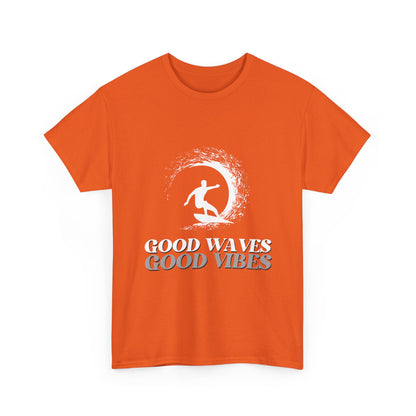 "Good waves good vibes" Unisex Cotton Tee