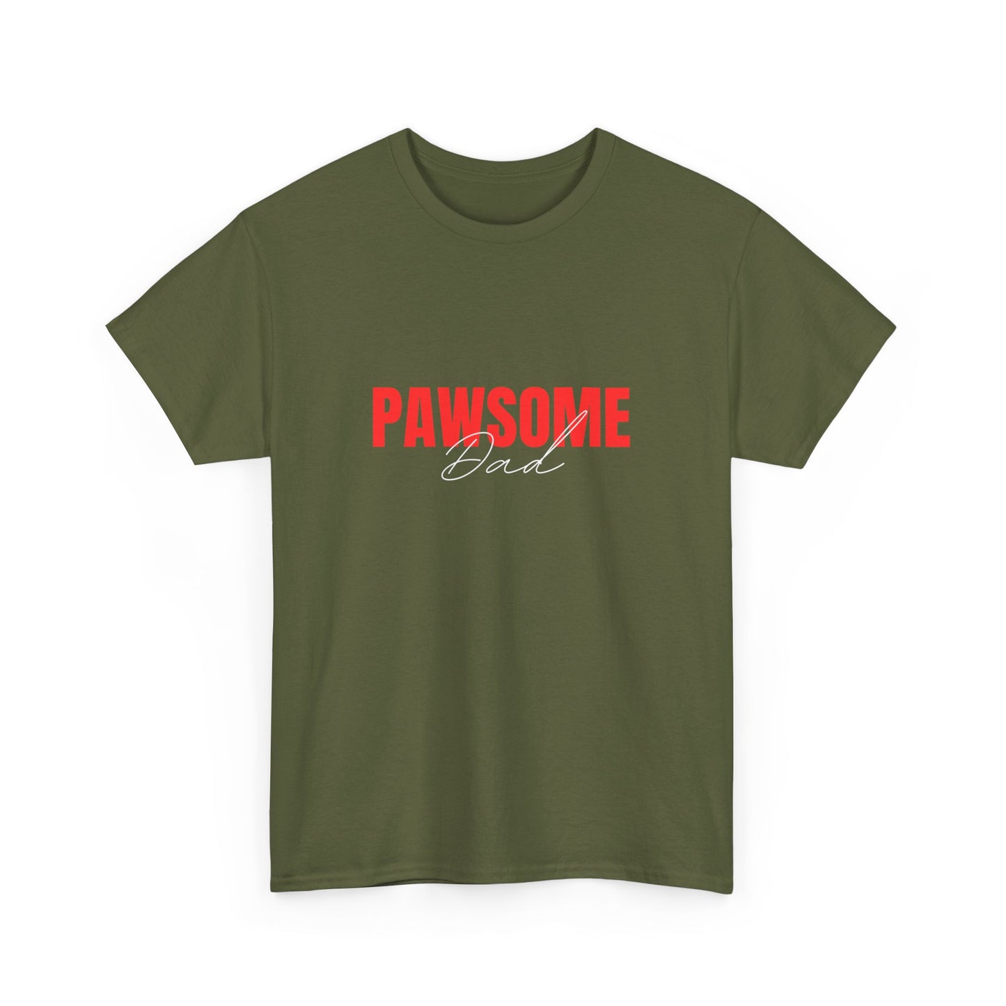 "Pawsome dad" Unisex Cotton Tee