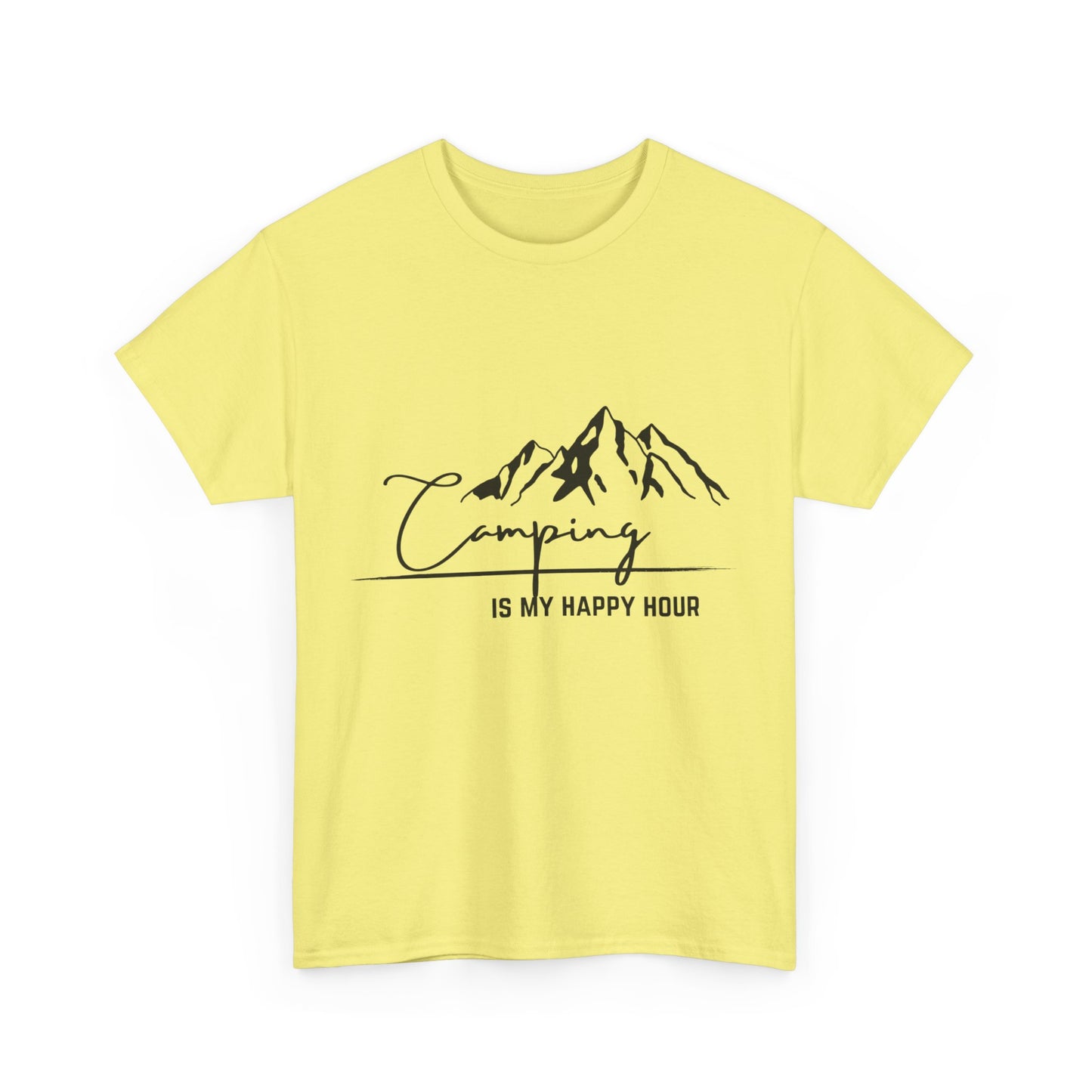 "Camping is My Happy Hour" Unisex Cotton Tee