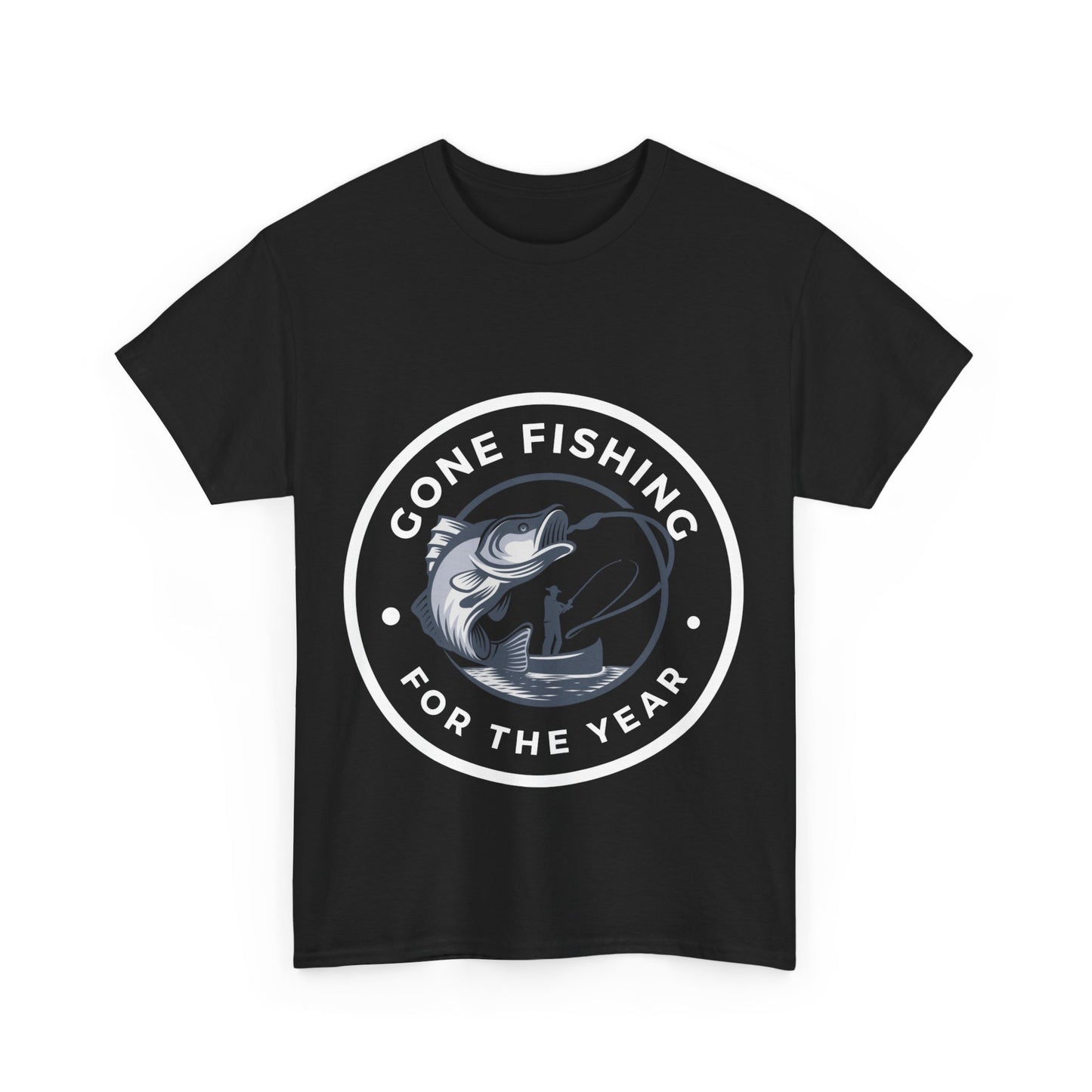 "Gone fishing for the year" Unisex Cotton Tee