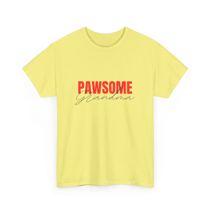 "Pawsome grandma" Unisex Cotton Tee