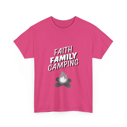 "Faith. Family. Camping" Unisex Cotton Tee