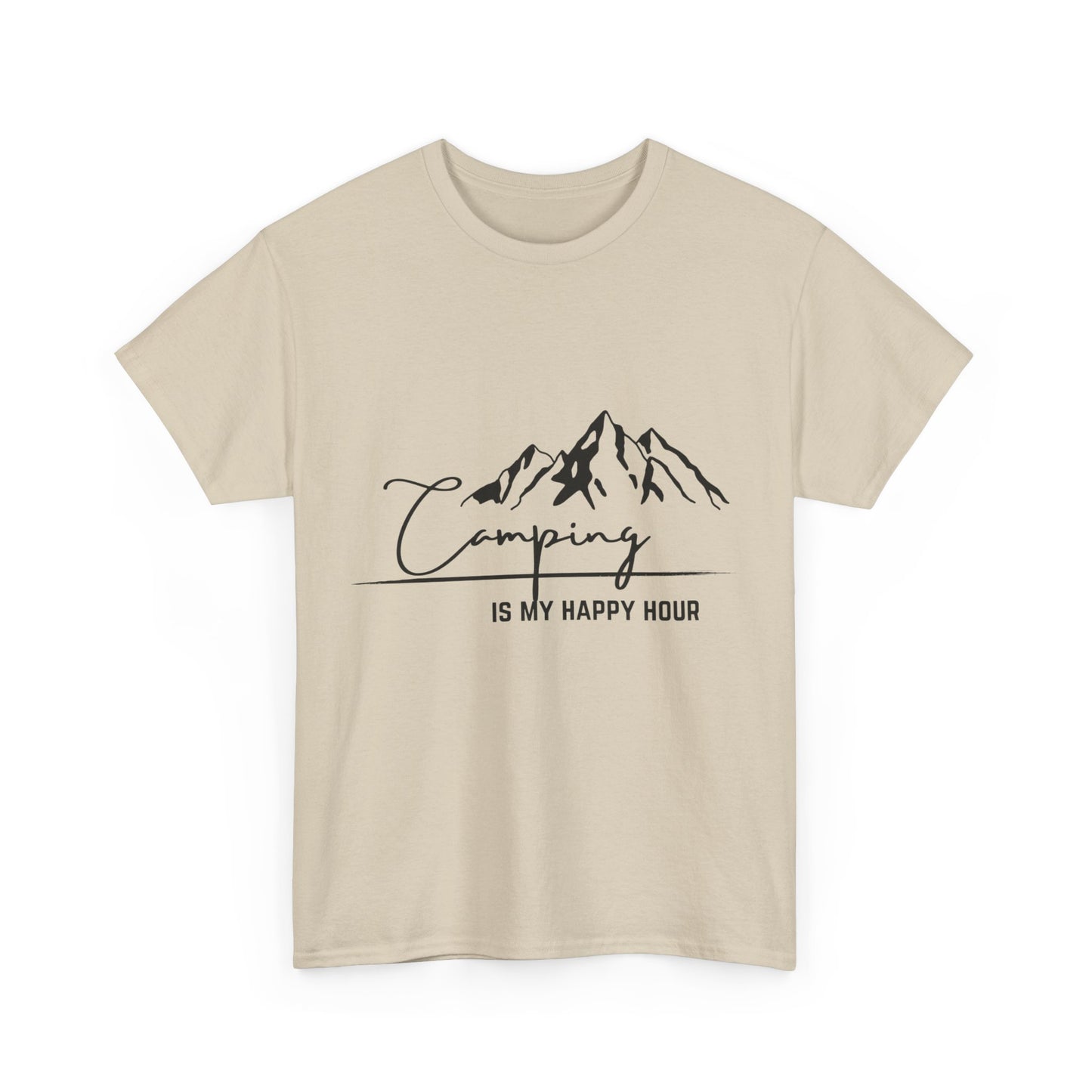 "Camping is My Happy Hour" Unisex Cotton Tee