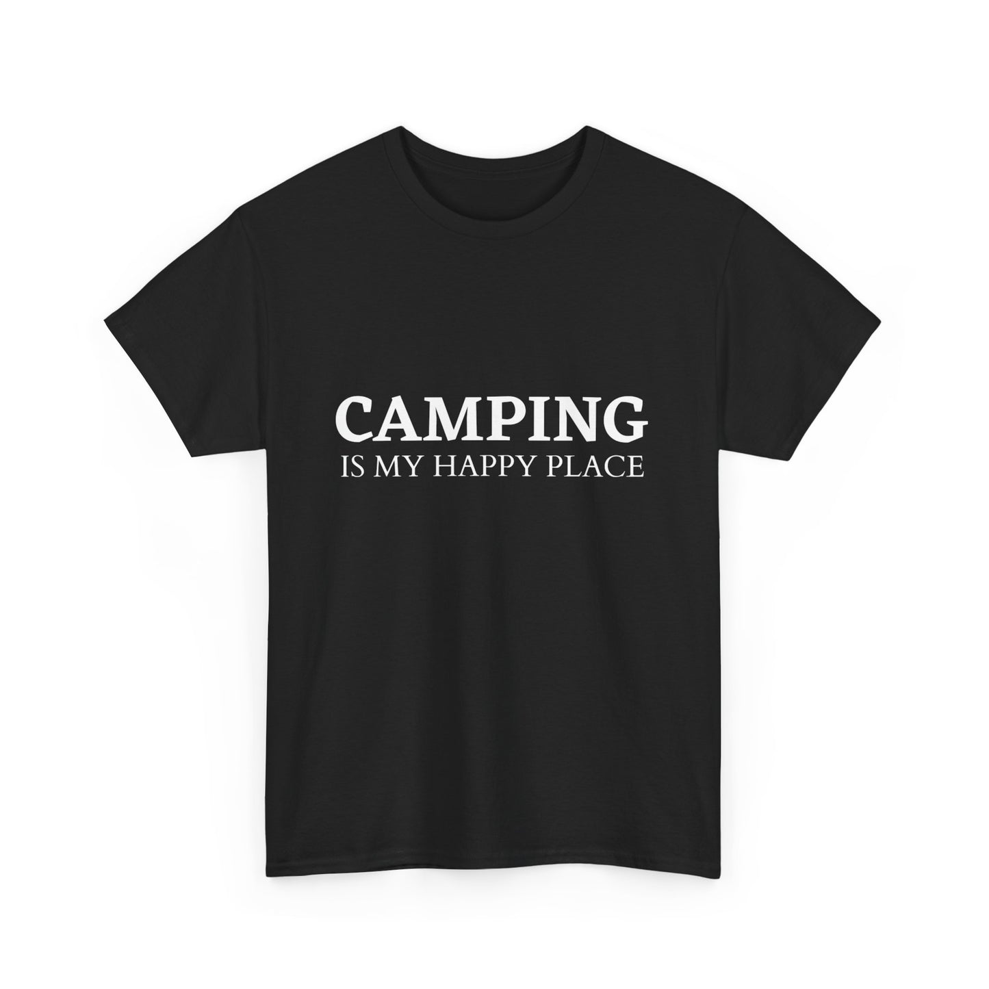 "Camping is My Happy Place" Unisex Cotton Tee