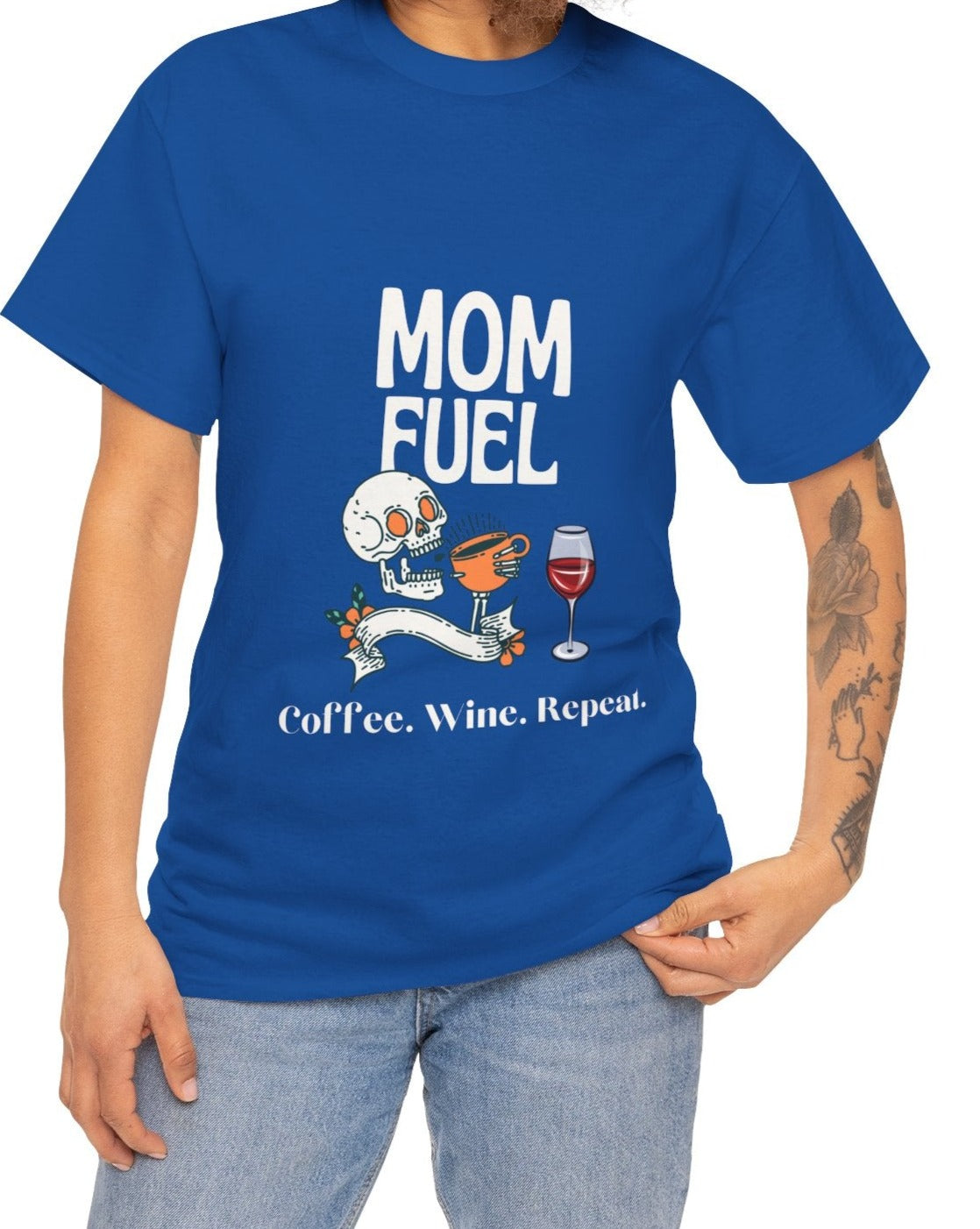 "Mom Fuel: Coffee, Wine, Repeat" Unisex Tee