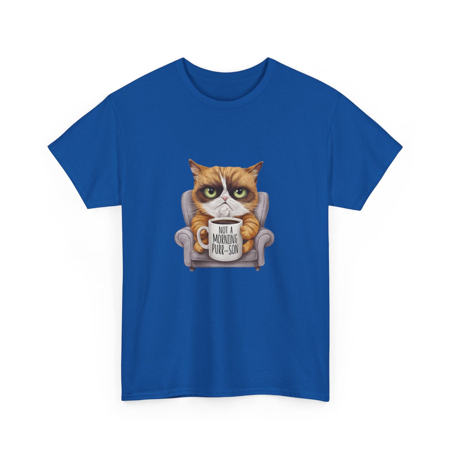 "Not a morning purr-son" Unisex Cotton Tee