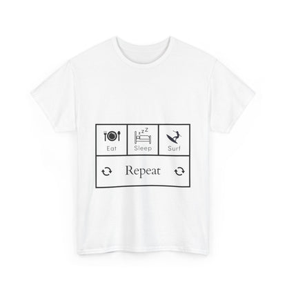 "Eat. Sleep. Surf. Repeat" Unisex Cotton Tee