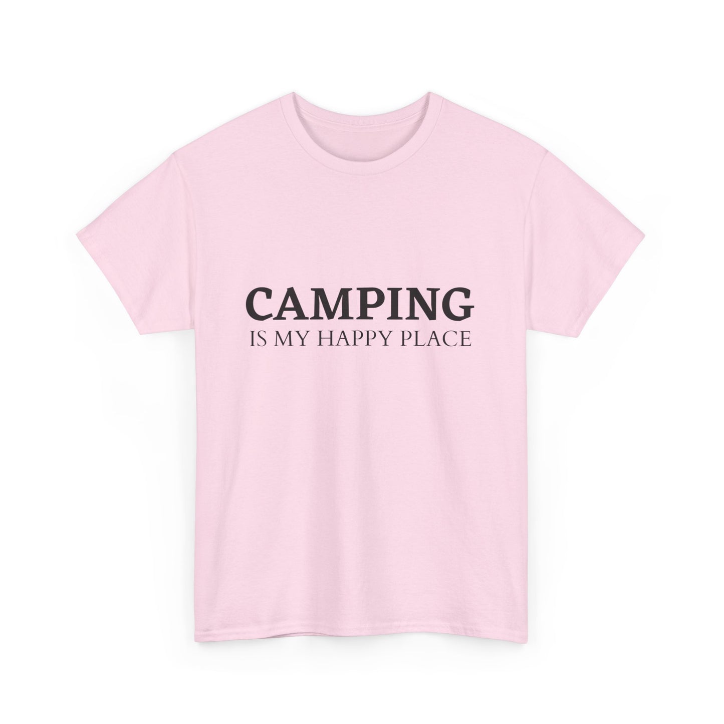 "Camping is My Happy Place" Unisex Cotton Tee