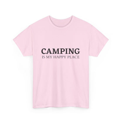 "Camping is My Happy Place" Unisex Cotton Tee