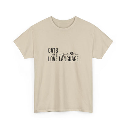 "Cats  are my love language" Unisex Cotton Tee