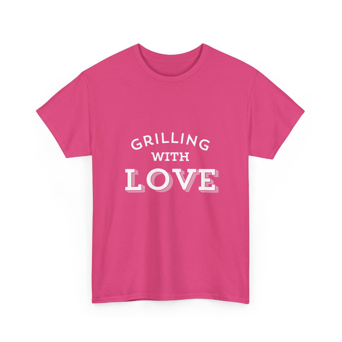 "Grilling with love." Unisex Cotton Tee