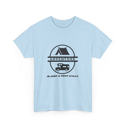 "Adventure is Just a Tent Away" Unisex Cotton Tee