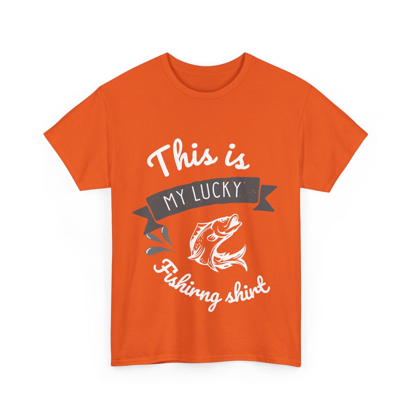 "This is my lucky fishing shirt" Unisex Cotton Tee