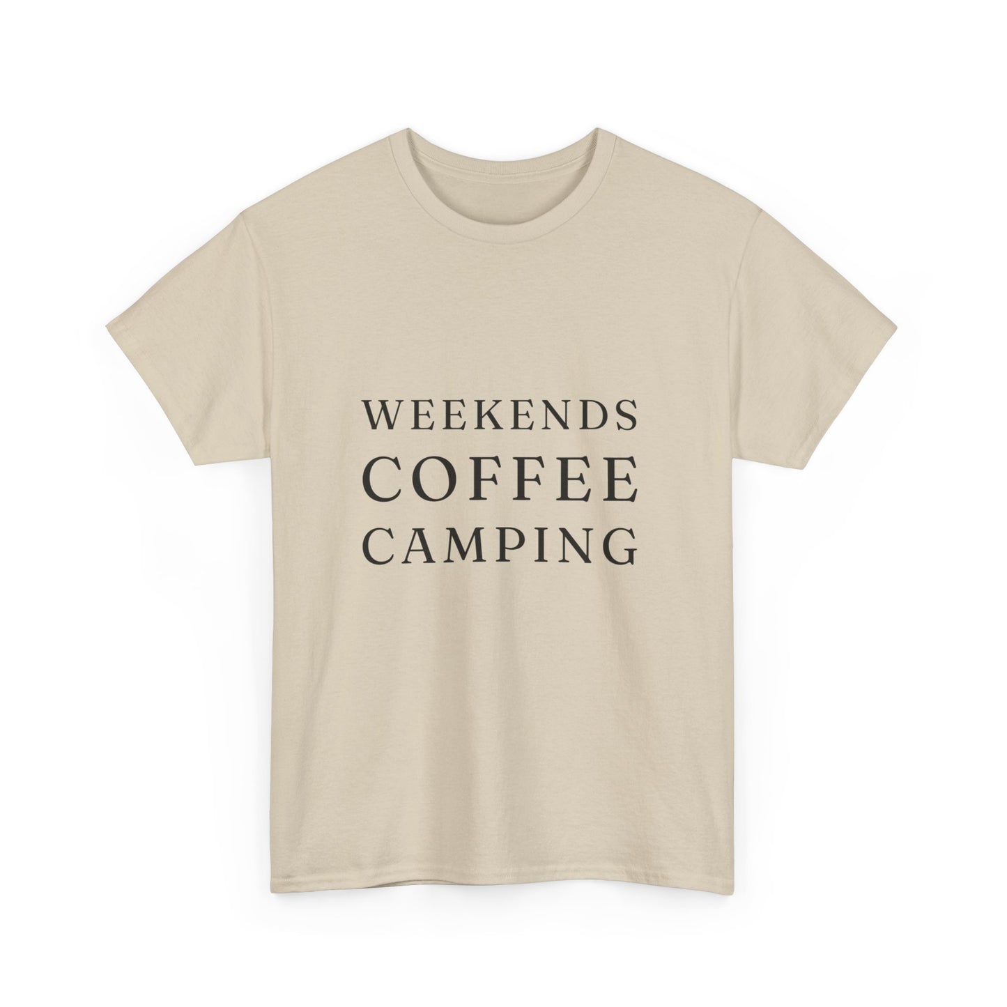 "Weekends coffee camping" Unisex Cotton Tee