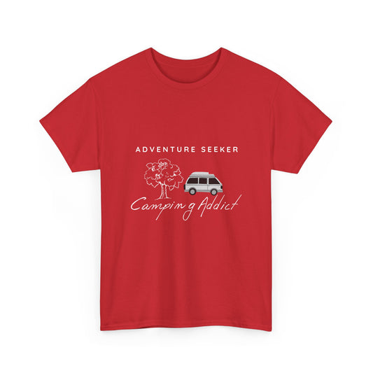 "Adventure Seeker: Camping Addict" Unisex Cotton Tee