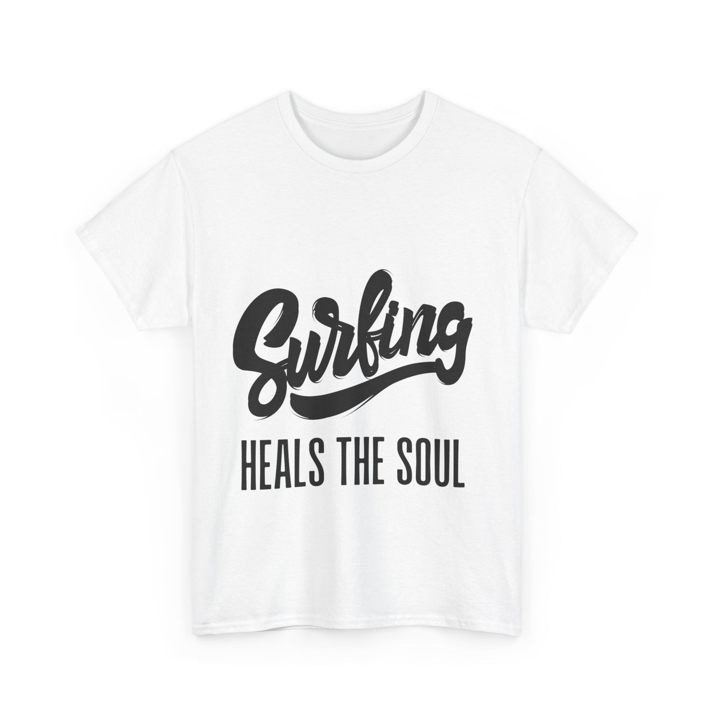 "Surfing heals the soul" Unisex Cotton Tee