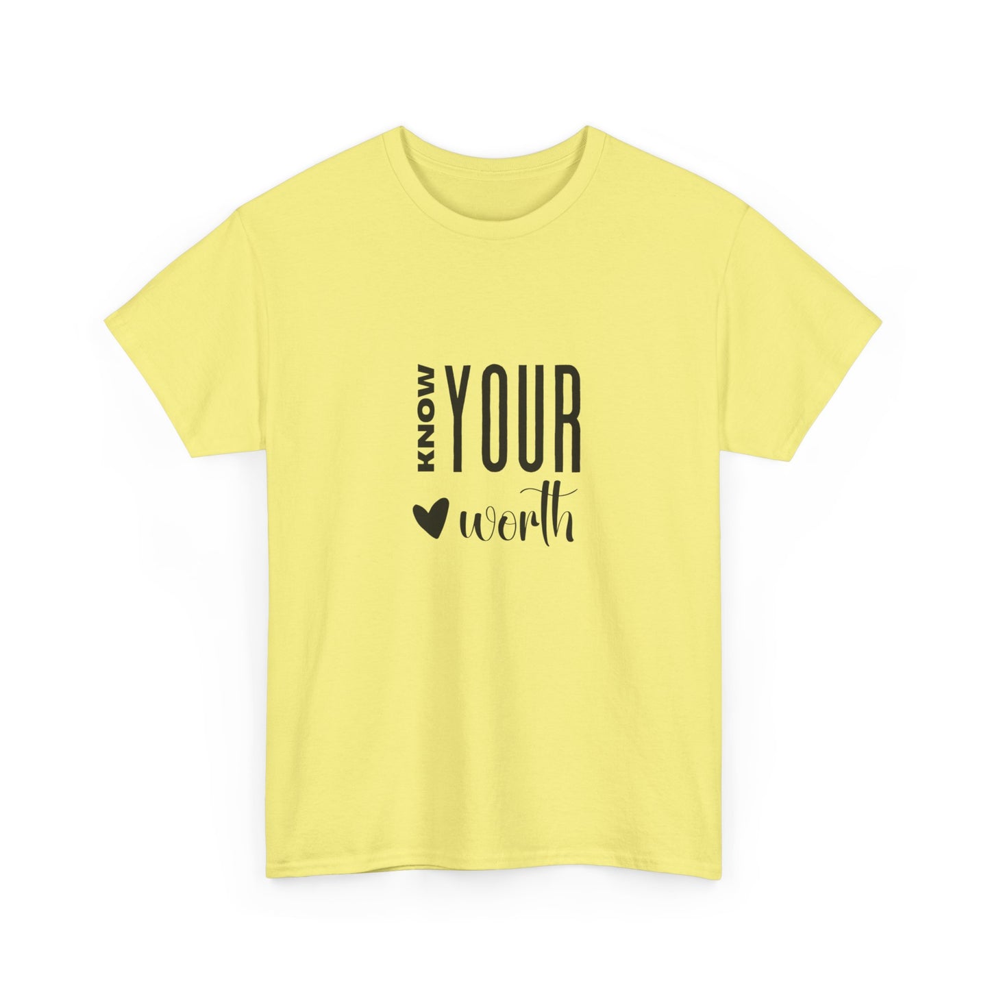 "Know your worth" Unisex Cotton Tee