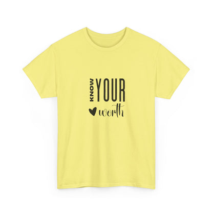 "Know your worth" Unisex Cotton Tee