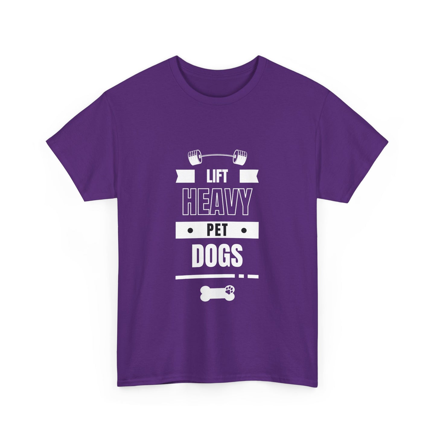 "Lift heavy. Pet dogs" Unisex Cotton Tee