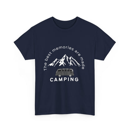 "The best memories are made camping" Unisex Cotton Tee