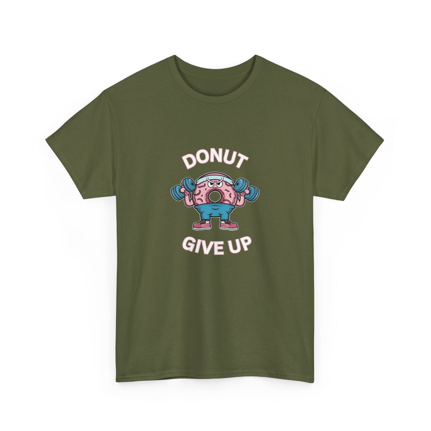 "Donut giveup" Unisex Cotton Tee