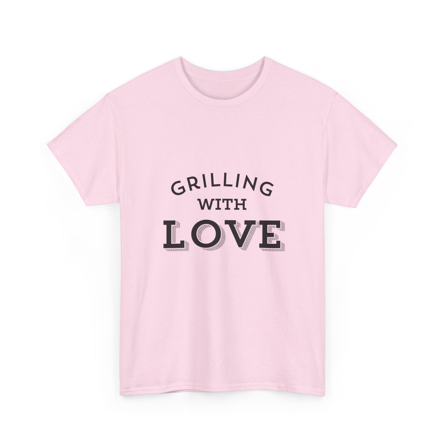 "Grilling with love." Unisex Cotton Tee