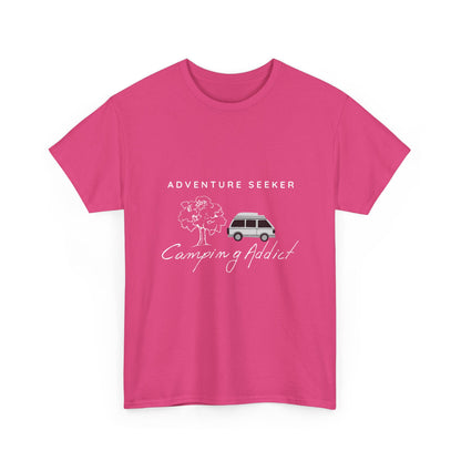 "Adventure Seeker: Camping Addict" Unisex Cotton Tee