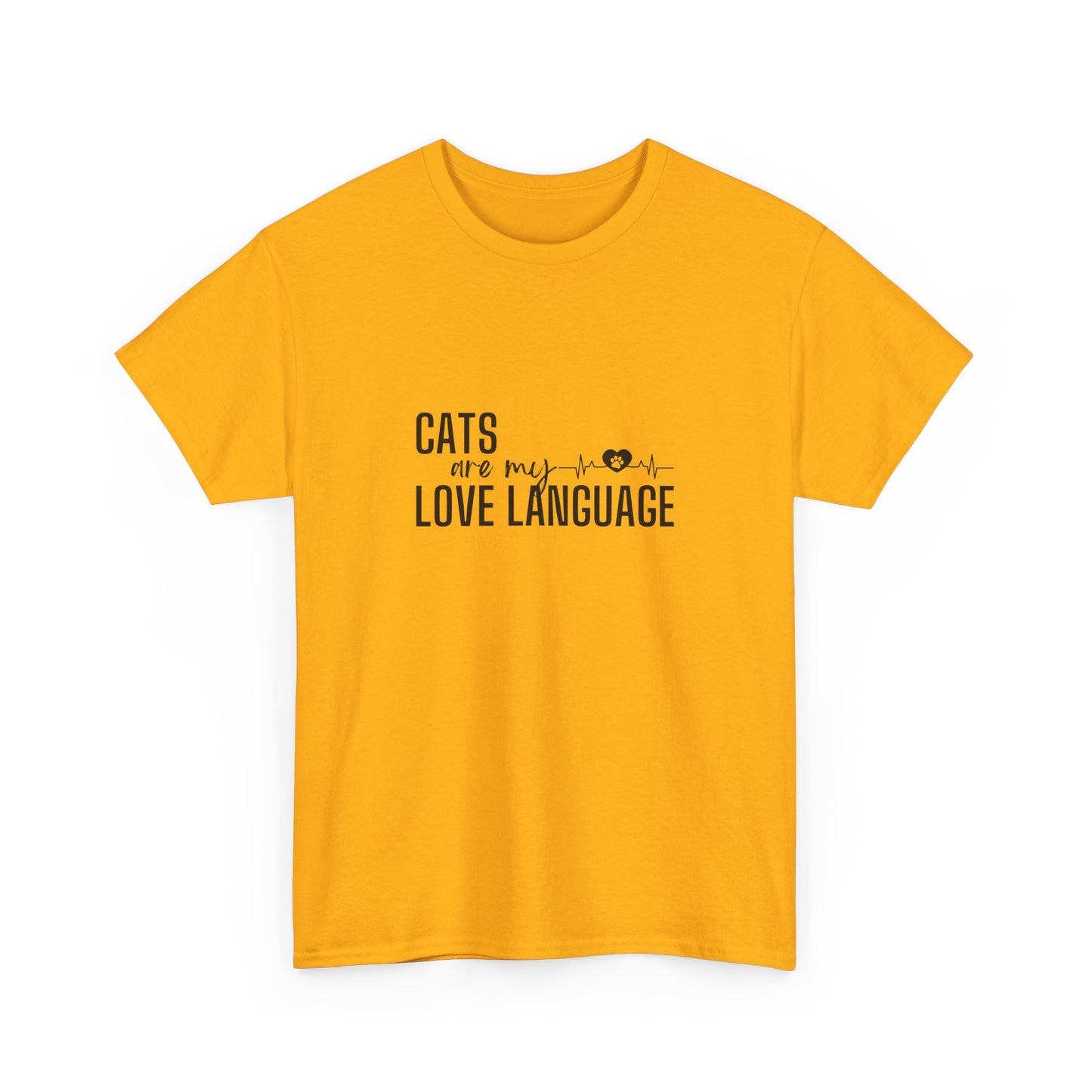 "Cats  are my love language" Unisex Cotton Tee