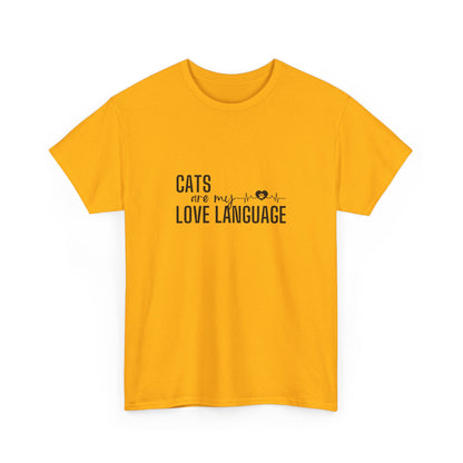 "Cats  are my love language" Unisex Cotton Tee