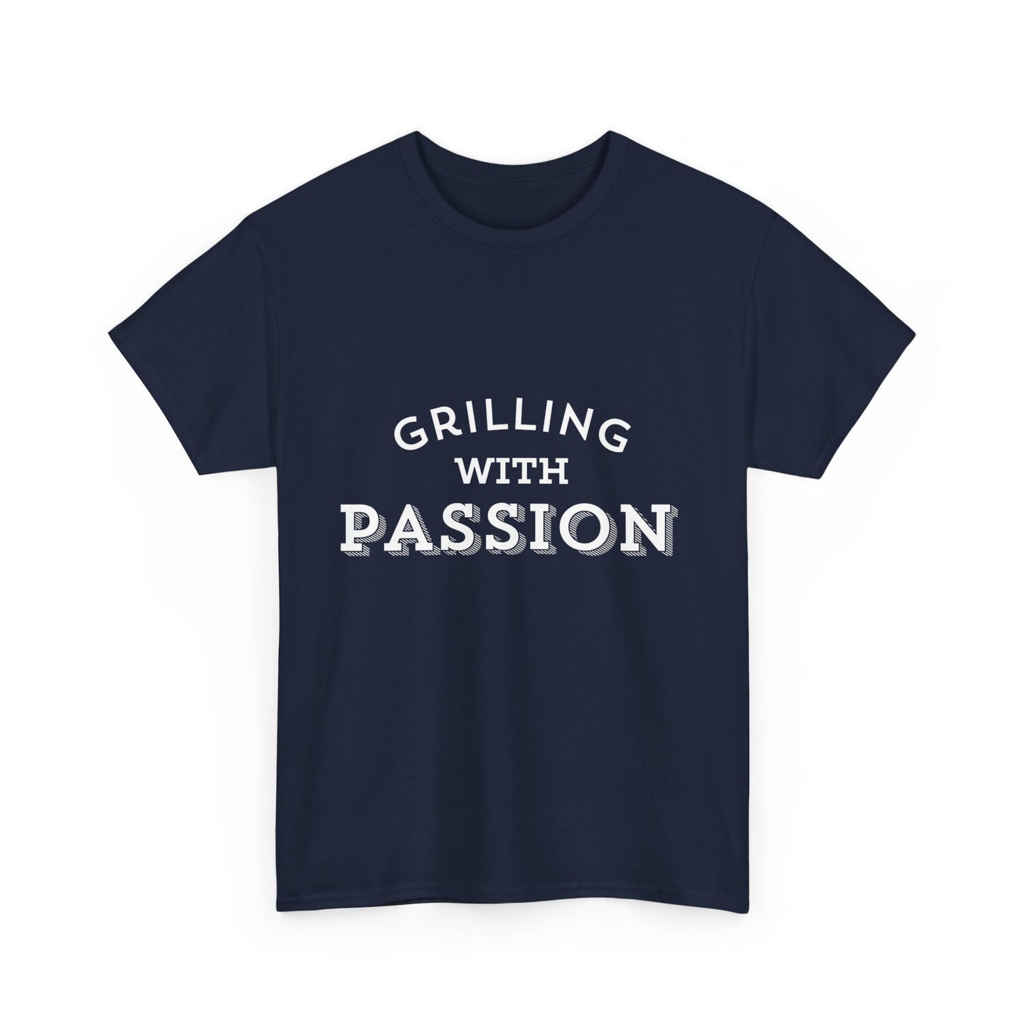 "Grilling with passion." Unisex Cotton Tee