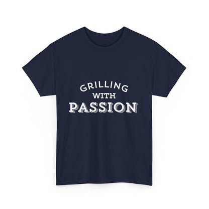 "Grilling with passion." Unisex Cotton Tee