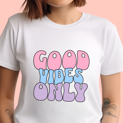 "Good vibes only" Unisex Cotton Tee