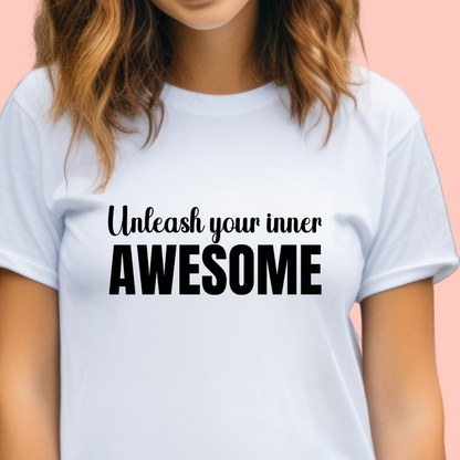 "Unleash your inner awesome" Unisex Cotton Tee