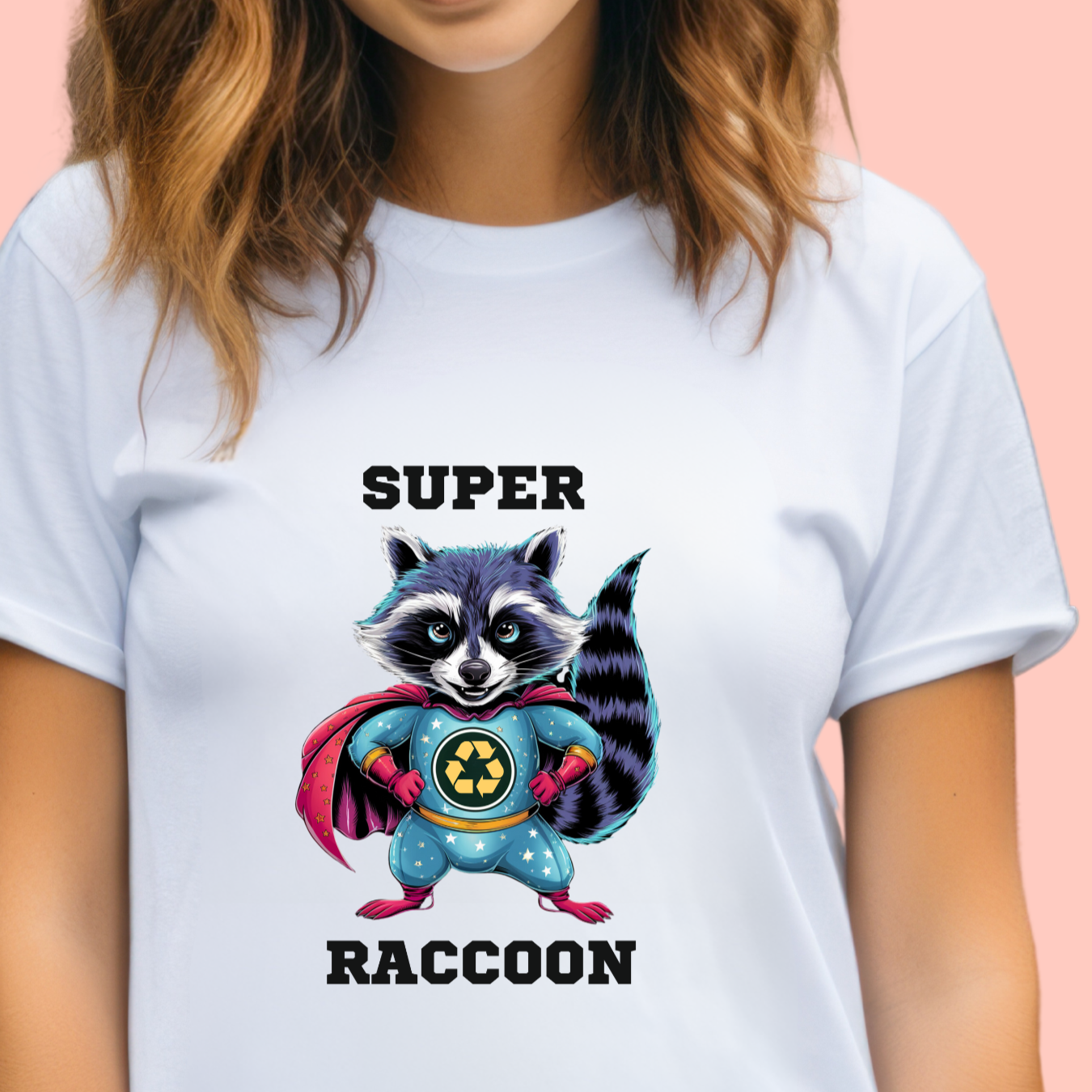 "Super raccoon" Unisex Cotton Tee