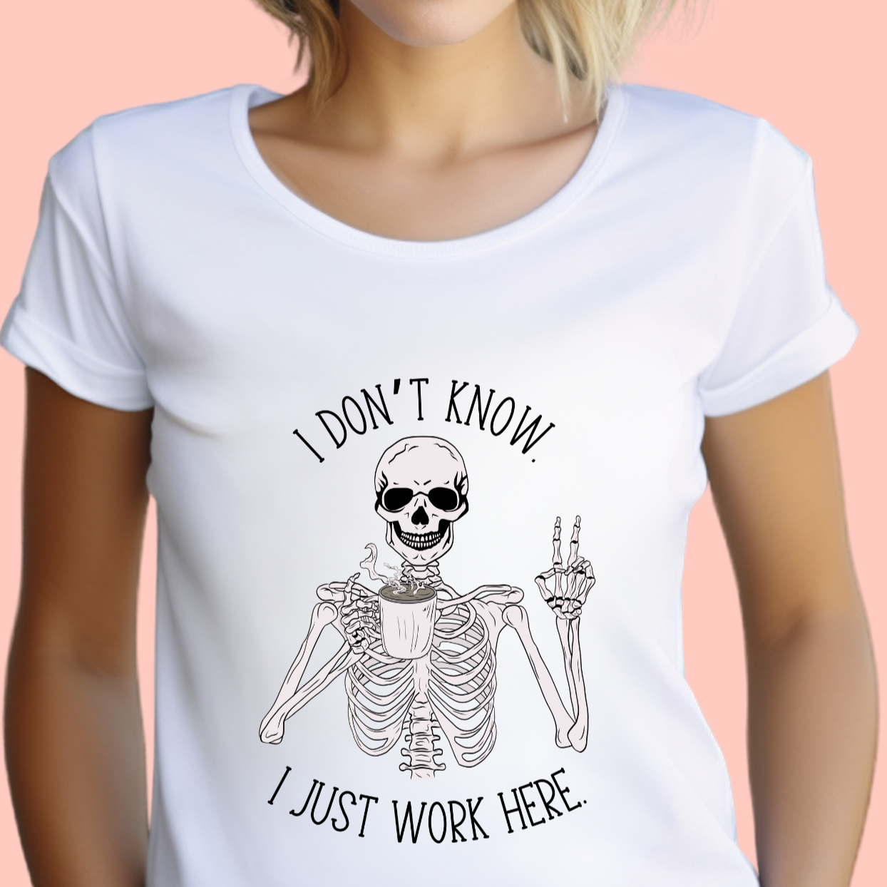 "I don't know. I just work here" Unisex Cotton Tee