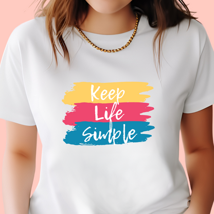 "Keep life simple" Unisex Cotton Tee