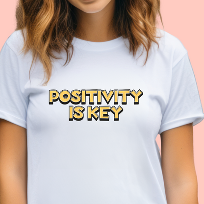 "Positivity is key" Unisex Cotton Tee