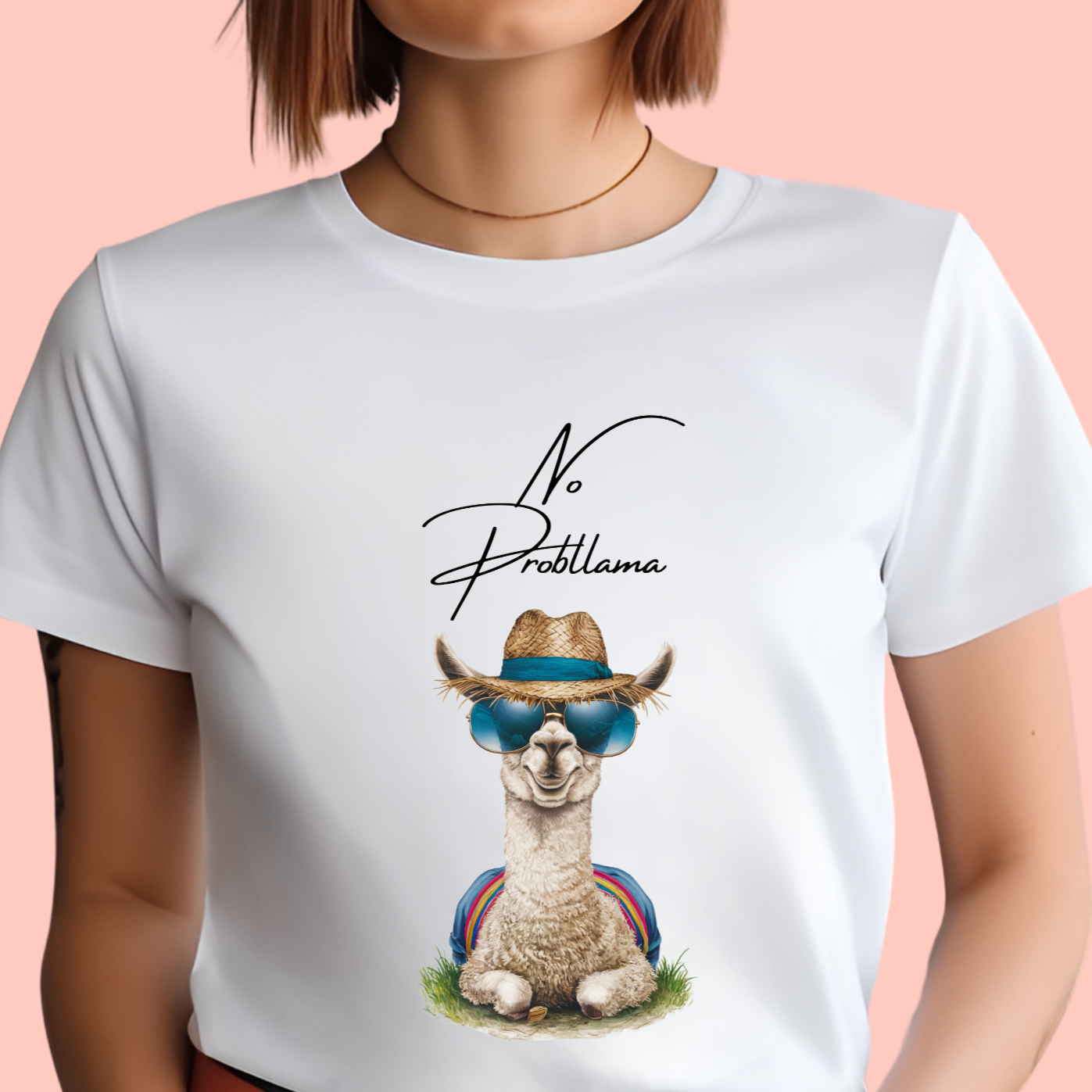 "No Probllama" Unisex Cotton Tee