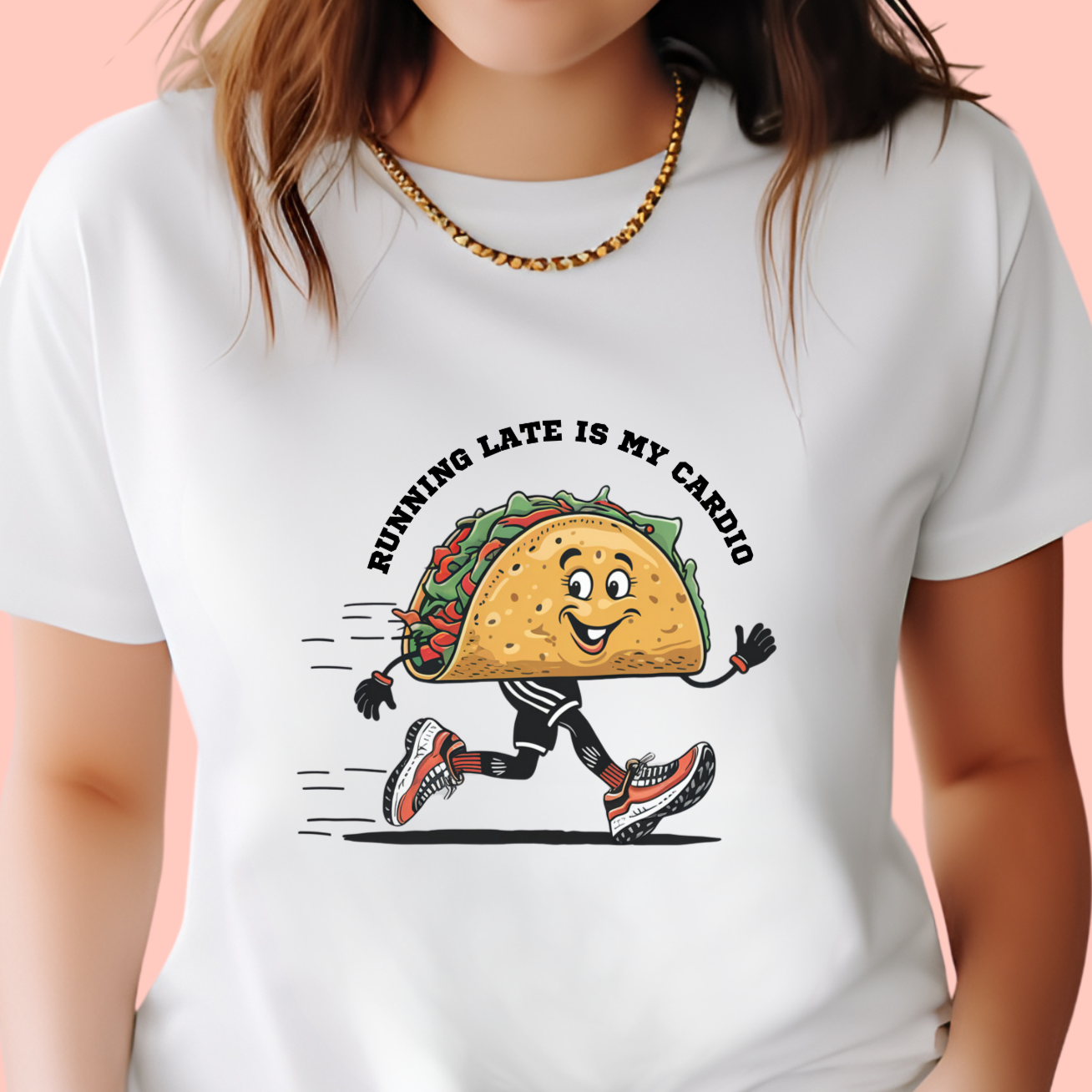 "Running late is my cardio" Unisex Cotton Tee