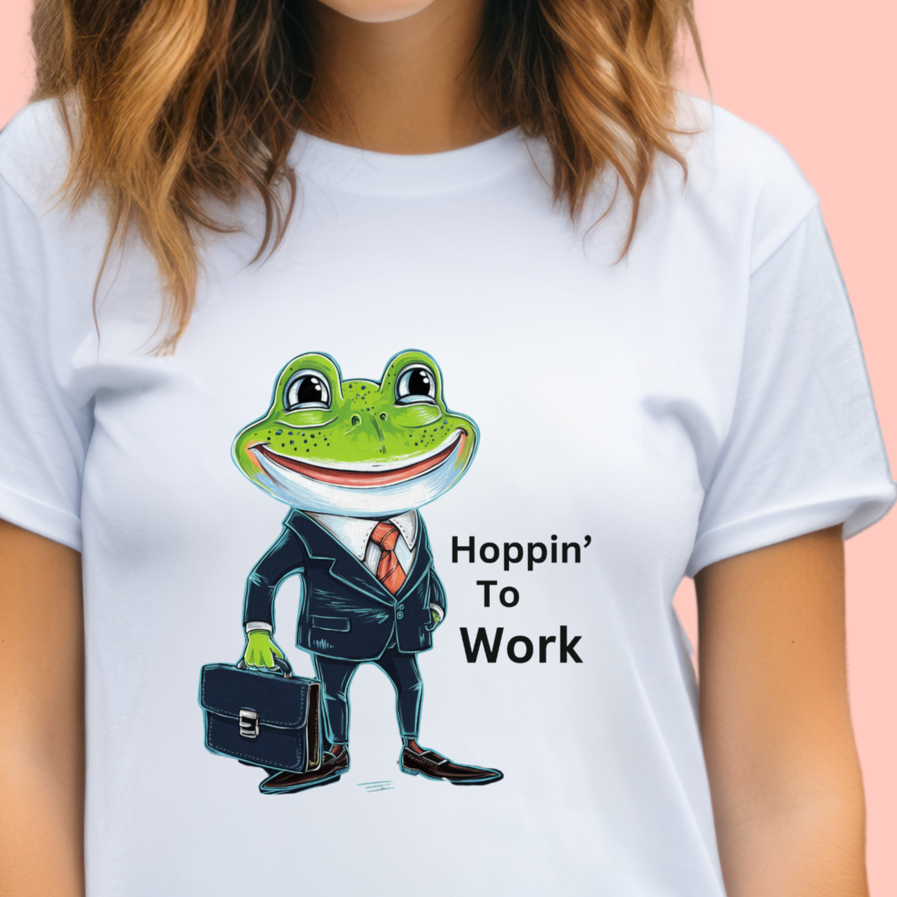 "Hoppin' to work" Unisex Cotton Tee