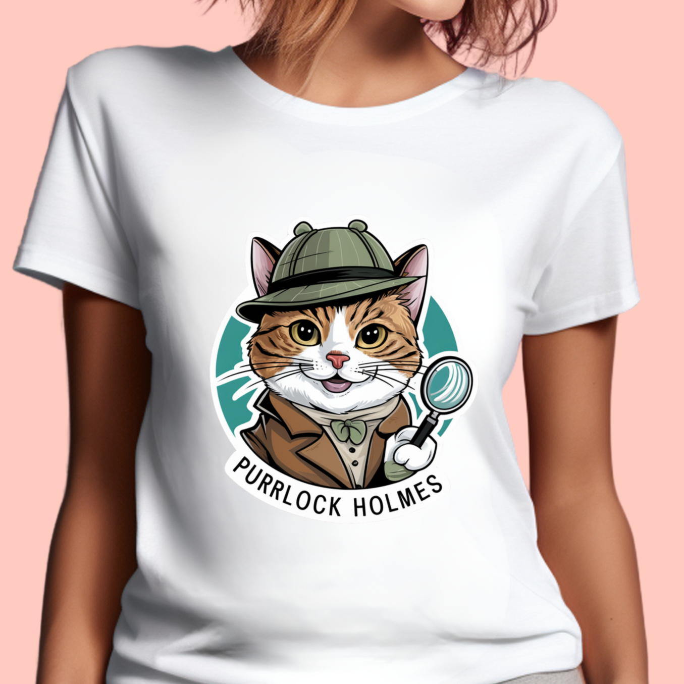 "Purrlock Holmes" Unisex Cotton Tee