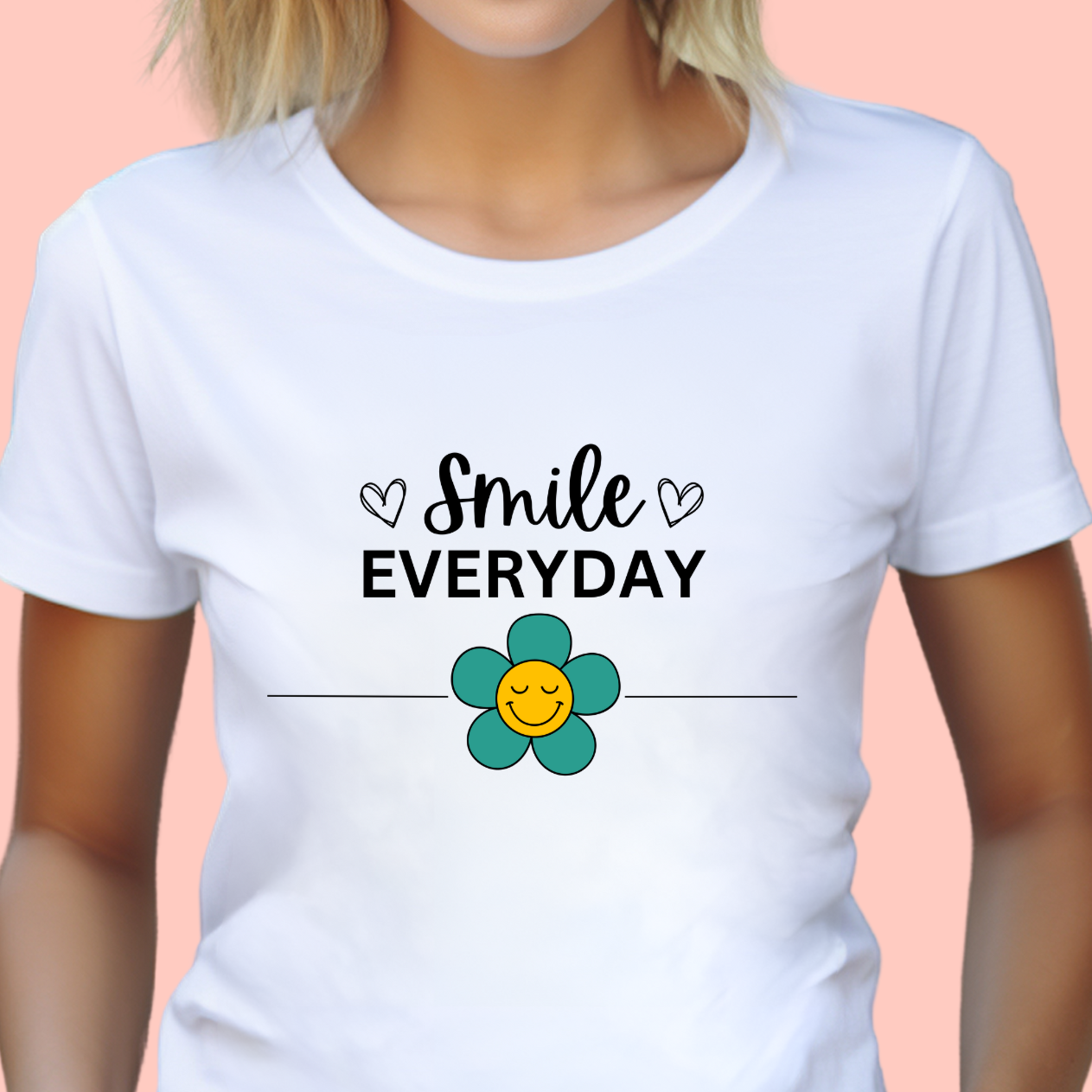 "Smile everyday" Unisex Cotton Tee