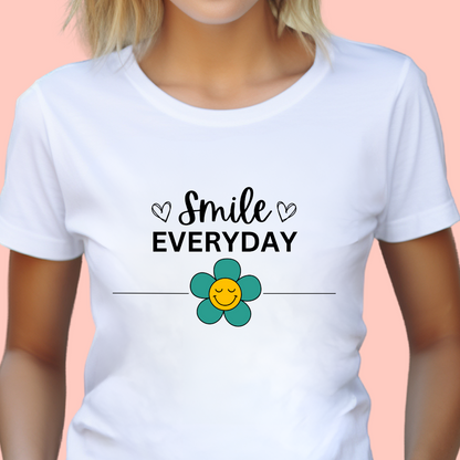 "Smile everyday" Unisex Cotton Tee