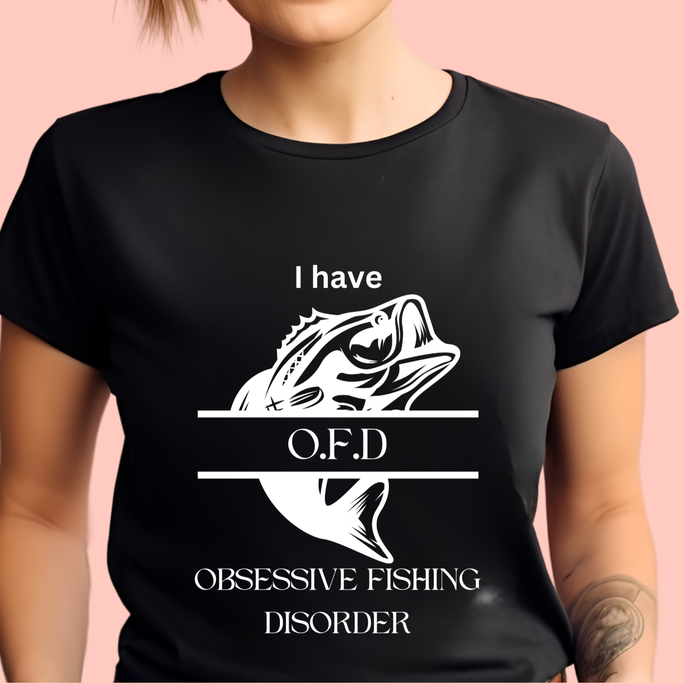 "I have OFD. Obsessive fishing disorder" Unisex Cotton Tee