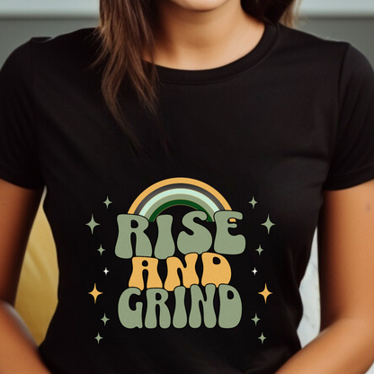 "Rise and grind" Unisex Cotton Tee