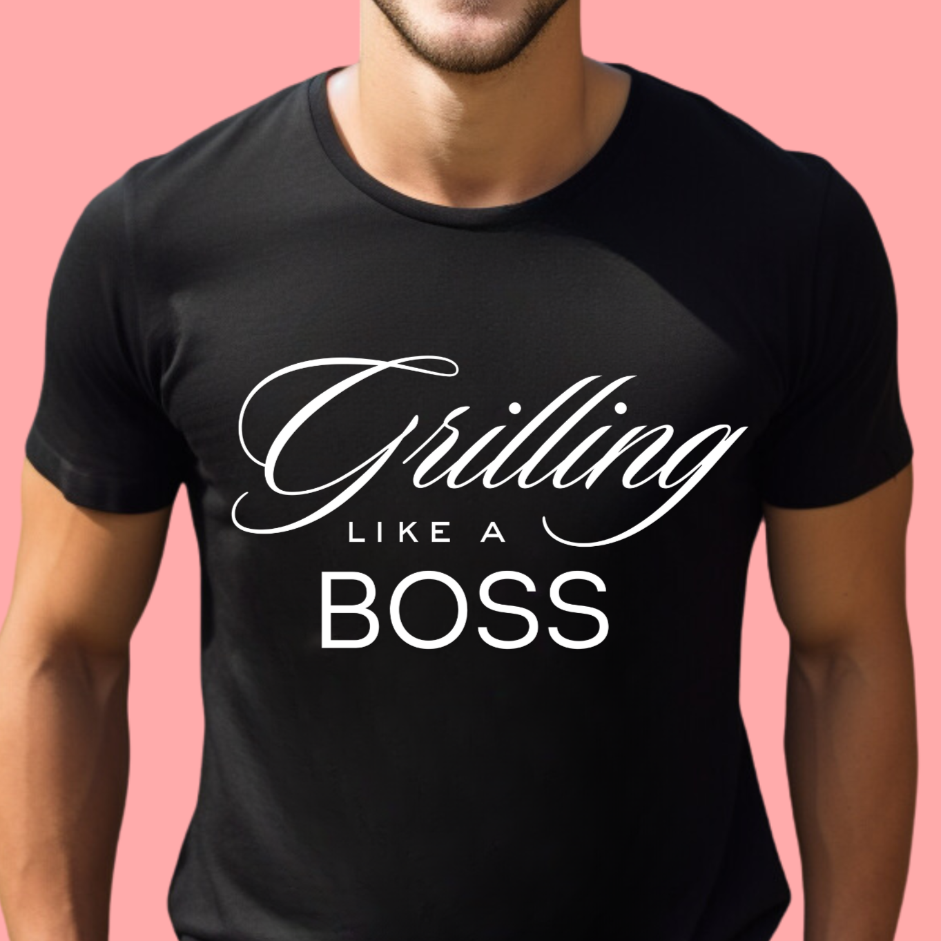 "Grilling like a boss." Unisex Cotton Tee