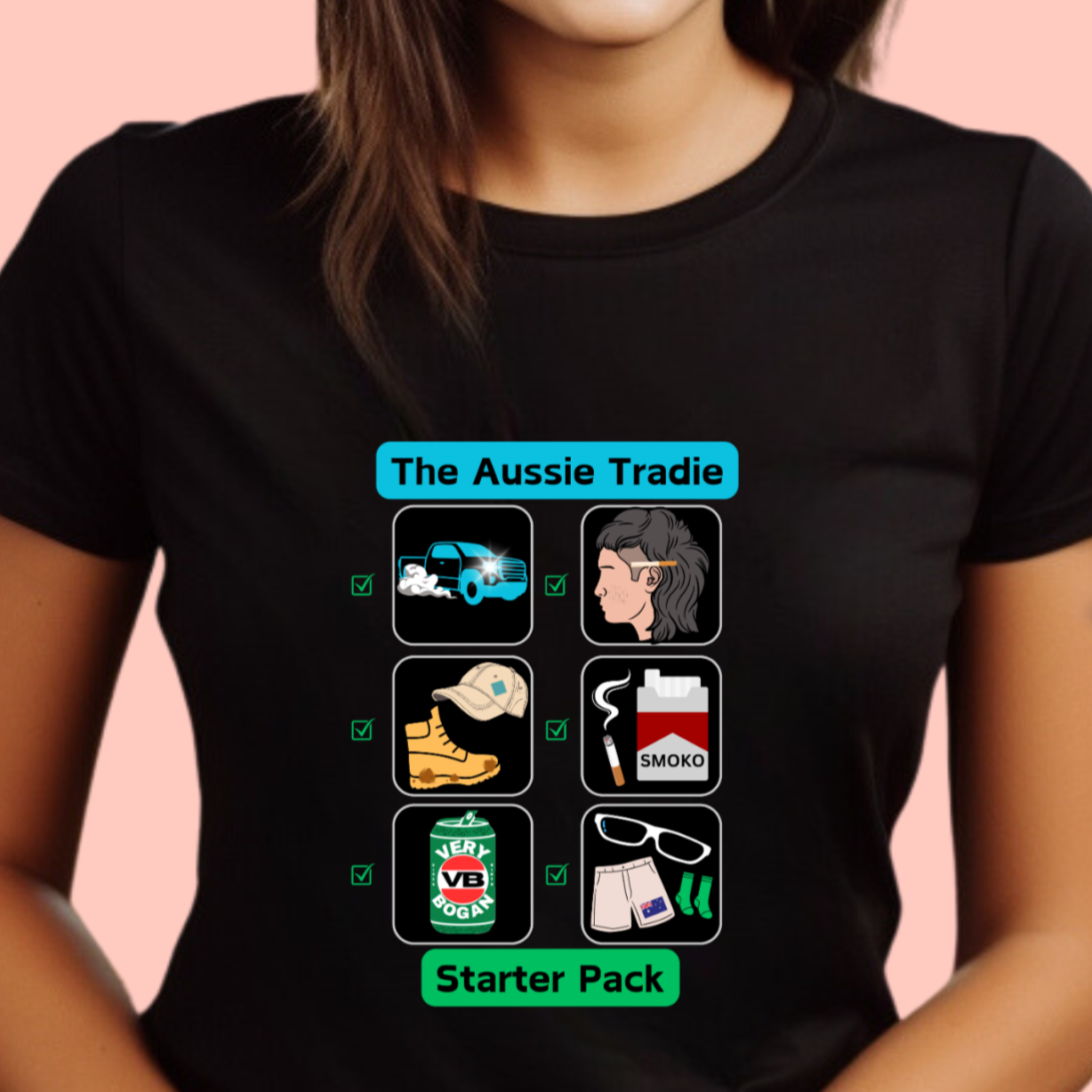 "The Aussie tradie starter pack" Unisex Cotton Tee