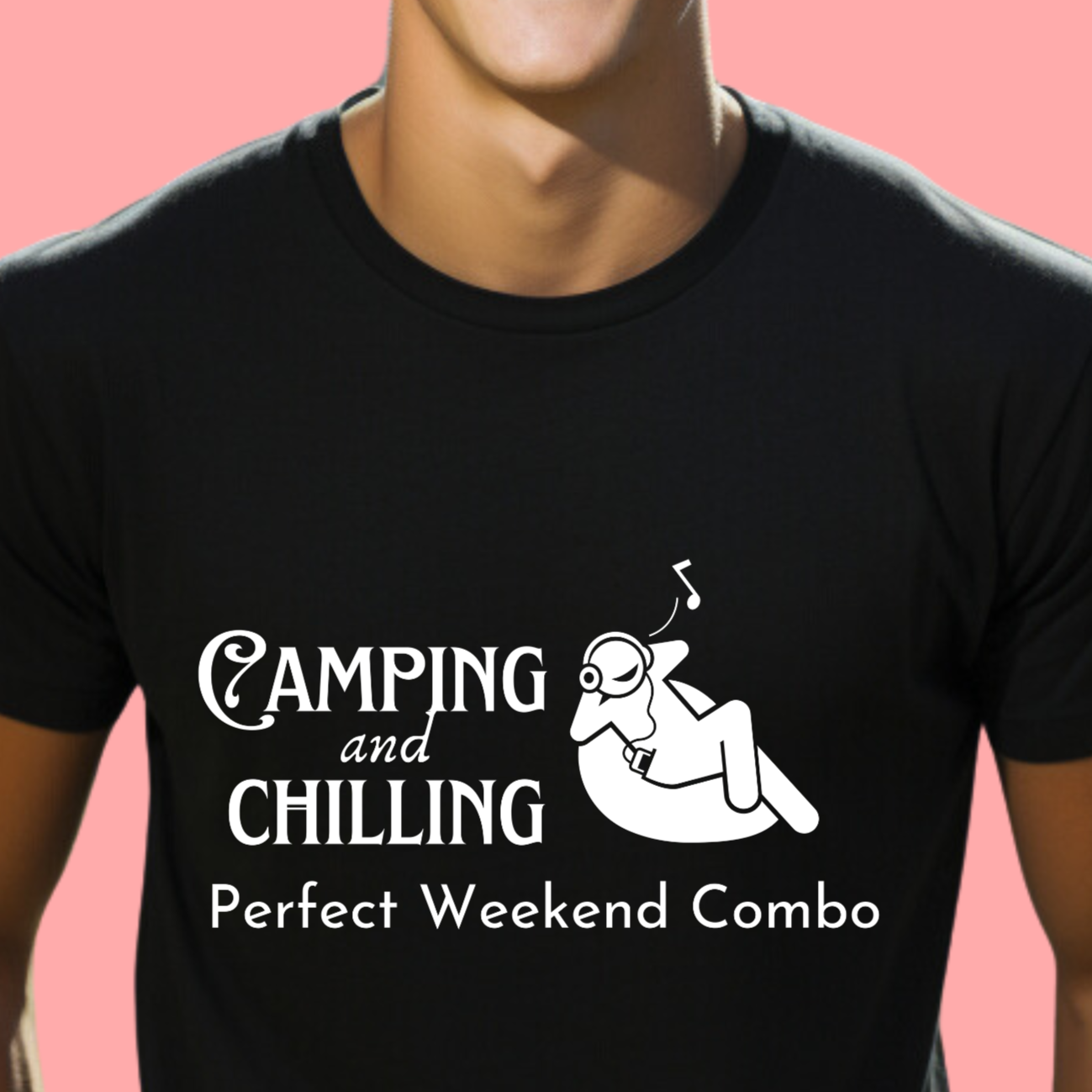 "Camping and Chilling: Perfect Weekend Combo" Unisex Cotton Tee