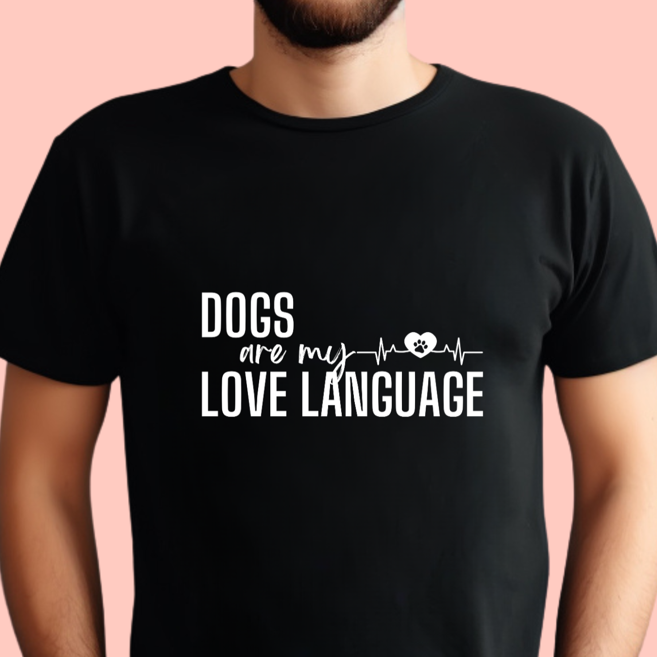 "Dogs are my love language" Unisex Cotton Tee